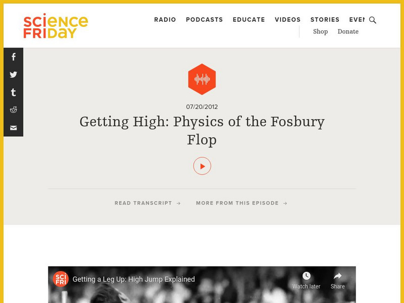Science Friday: Getting High: Physics of the Fosbury Flop Audio
