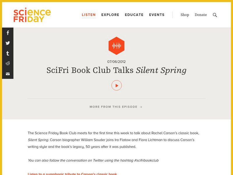 Science Friday: Sci Fri Book Club Talks Silent Spring Audio
