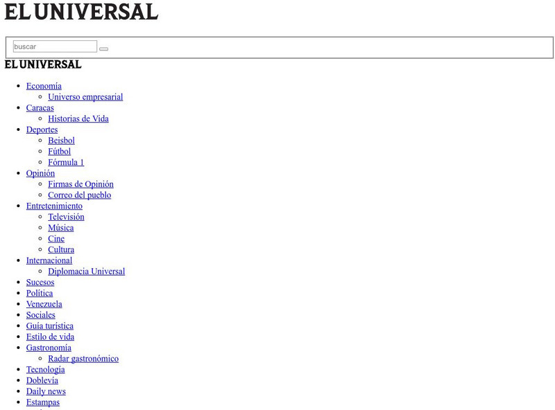 El Universal Newspaper Website El Universal Newspaper Website