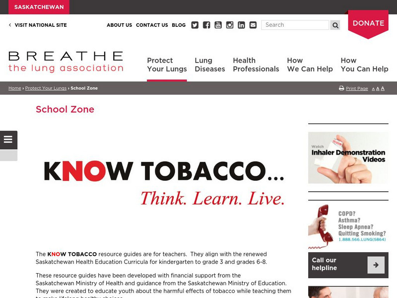 Saskatchewan Lung Association: Asthma Handout