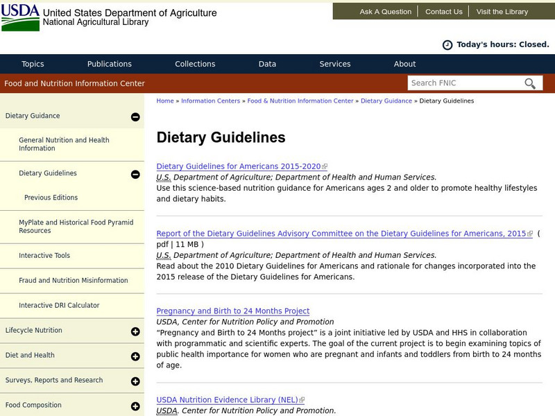 Dietary Guidelines for Americans Website Dietary Guidelines for Americans Website