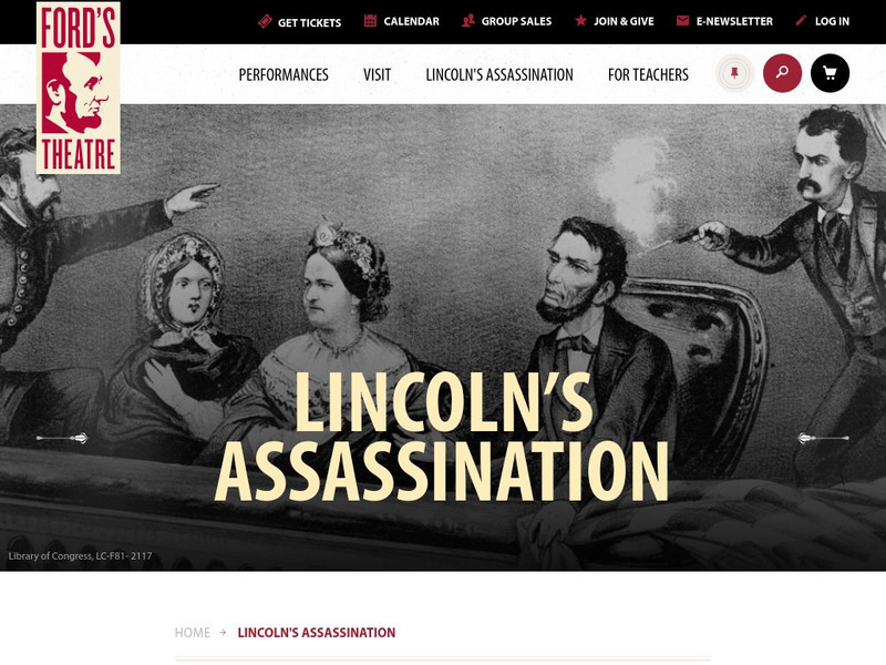 Ford's Theatre: Lincoln's Assassination Website Ford's Theatre: Lincoln's Assassination Website