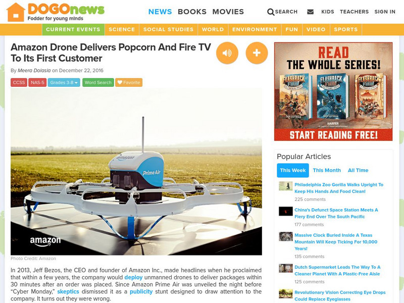 Dogo News: Amazon Drone Delivers Popcorn and Fire Tv to Its First Customer Article Dogo News: Amazon Drone Delivers Popcorn and Fire Tv to Its First Customer Article