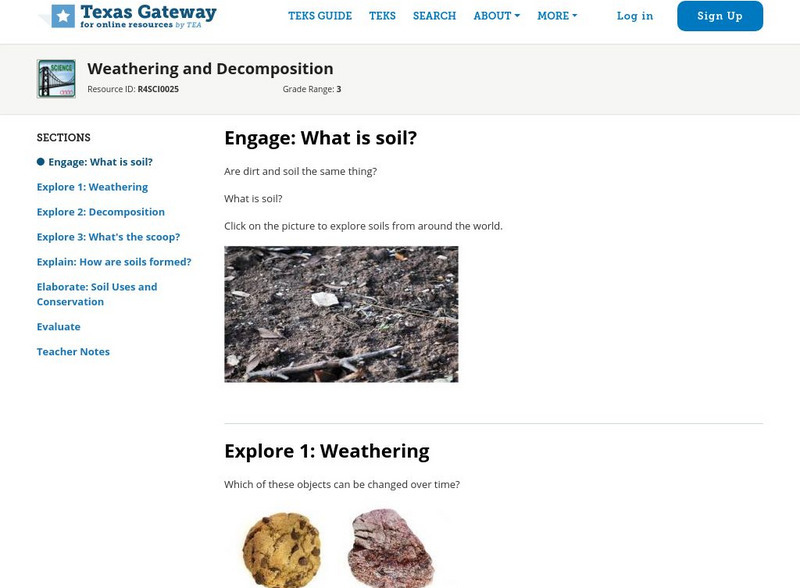 Texas Gateway: Weathering and Decomposition Unit Plan Texas Gateway: Weathering and Decomposition Unit Plan
