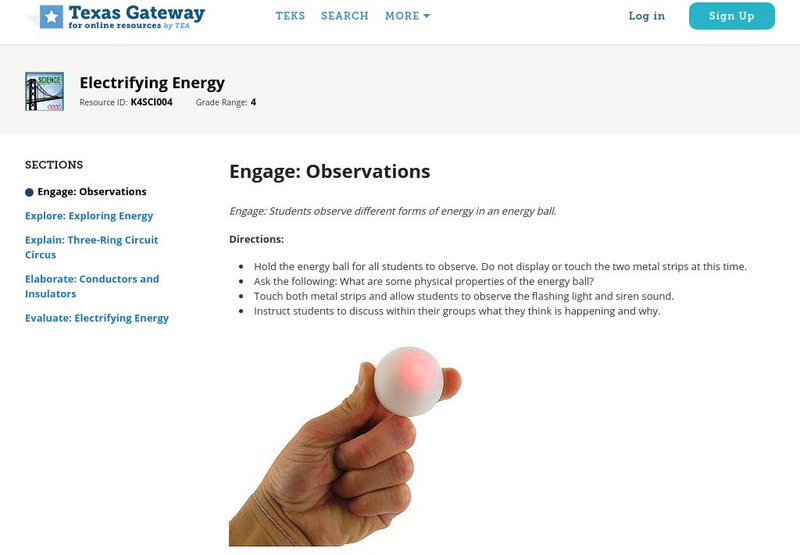 Texas Gateway: Electrifying Energy Unit Plan Texas Gateway: Electrifying Energy Unit Plan