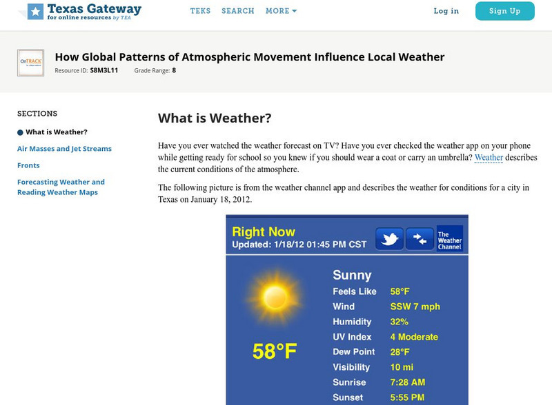 Texas Gateway: Local Weather Unit Plan