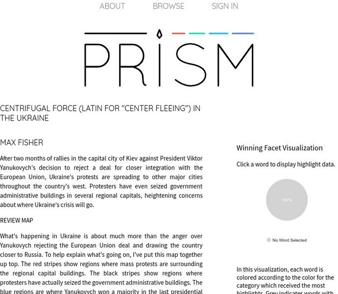 Prism: Centrifugal Force (Latin for "Center Feeling") in the Ukraine Activity