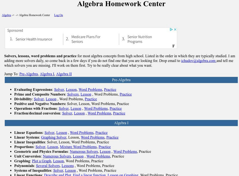 Algebra.com: Homework Solvers Activity Algebra.com: Homework Solvers Activity