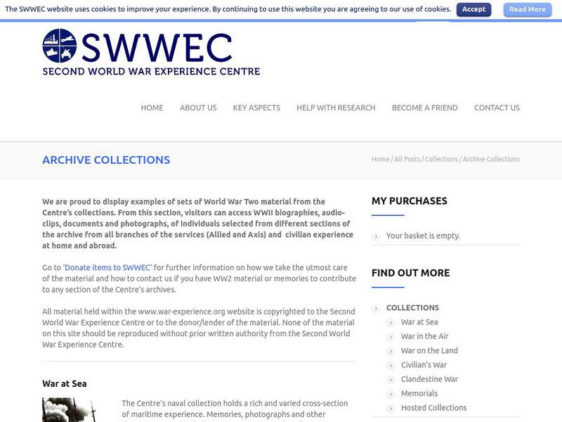 Second World War Experience Centre: Archive Collections Website