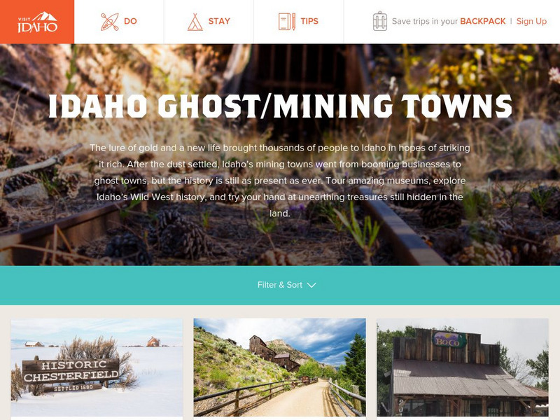 Visit Idaho: Idaho Ghost/mining Towns Website