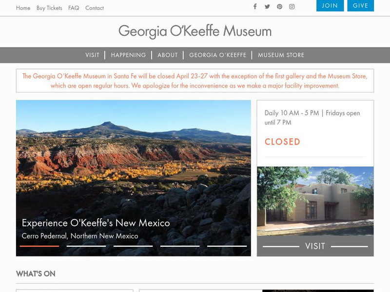 Georgia O'keeffe Museum Website