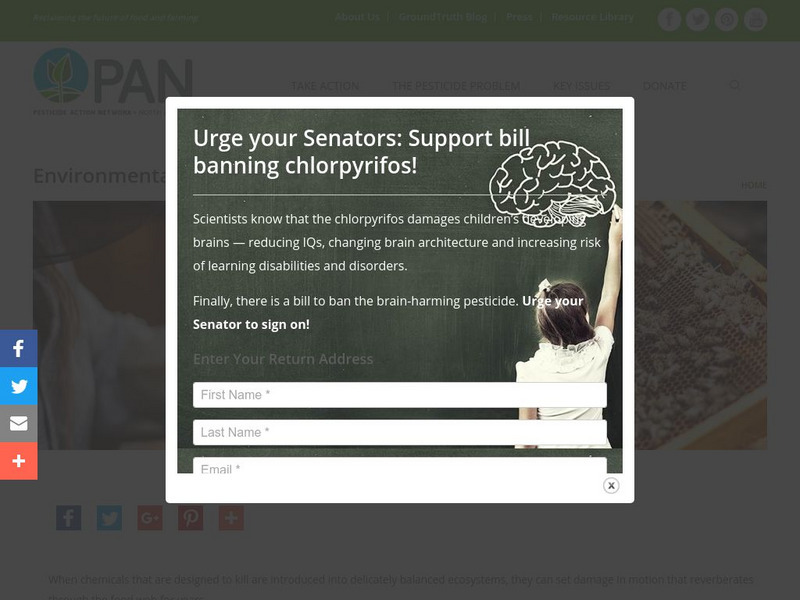 Pesticide Action Network: Environmental Impacts Website Pesticide Action Network: Environmental Impacts Website