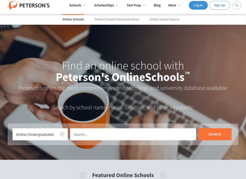 Petersons: Online Schools Website