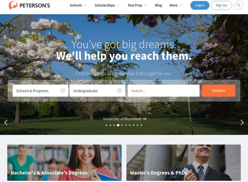 Thomson Learning: Peterson's Educational Portal Website Thomson Learning: Peterson's Educational Portal Website