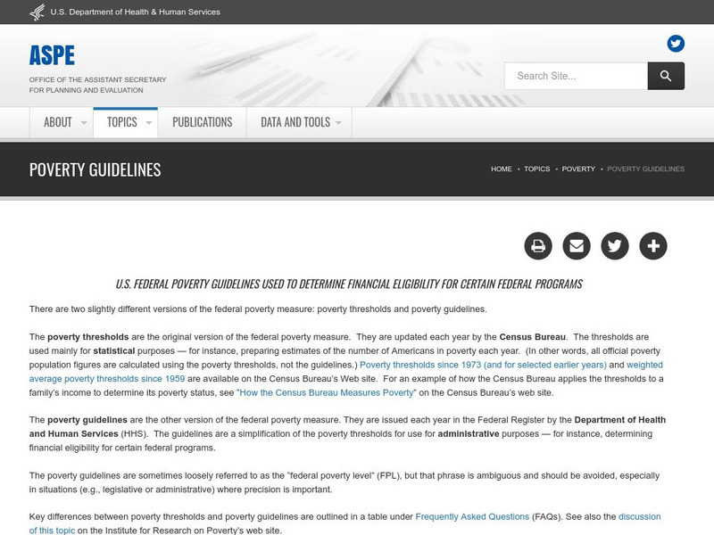 Us Health & Human Services: Poverty Guidelines, Research, and Measurement Website Us Health & Human Services: Poverty Guidelines, Research, and Measurement Website