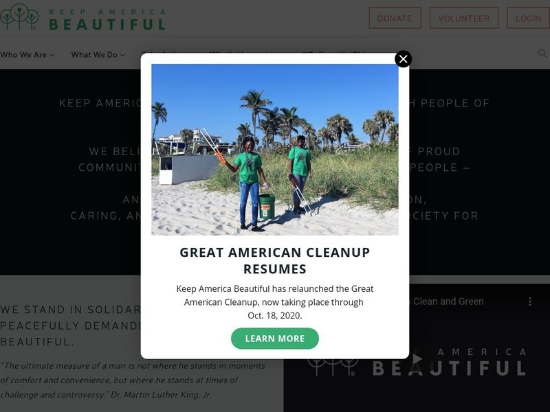 Keep America Beautiful: How Will You Keep America Beautiful? Website Keep America Beautiful: How Will You Keep America Beautiful? Website