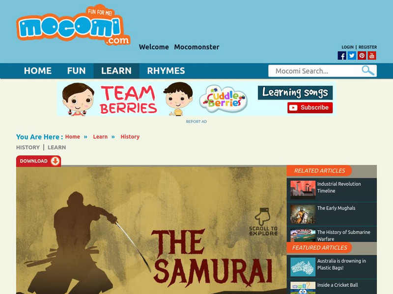 Mocomi: The Samurai: Japanese Warriors Website Mocomi: The Samurai: Japanese Warriors Website
