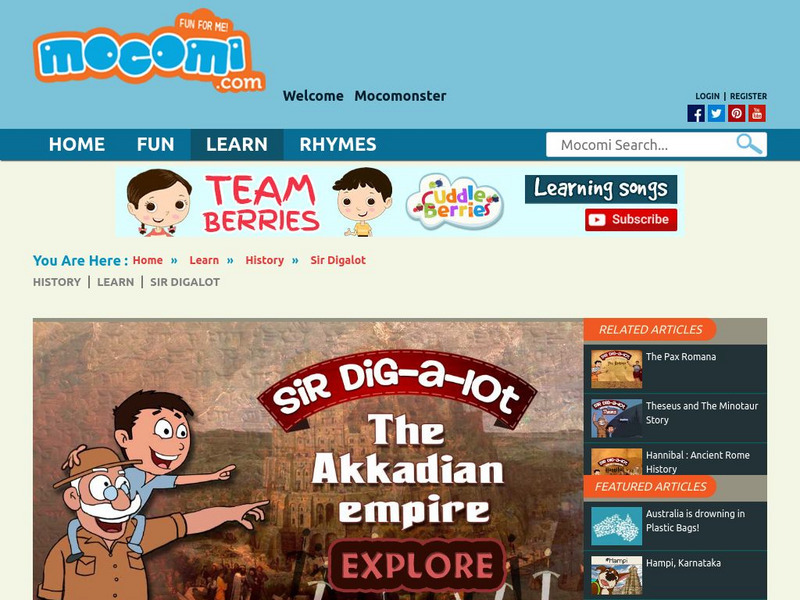 Mocomi: The Akkadian Empire: Sir Dig a Lot Website Mocomi: The Akkadian Empire: Sir Dig a Lot Website
