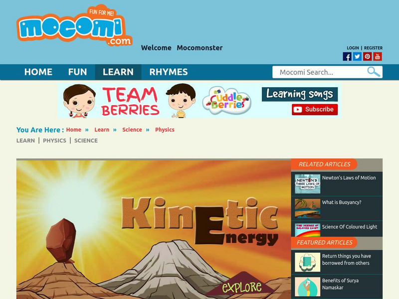 Mocomi: What Is Kinetic Energy? Website Mocomi: What Is Kinetic Energy? Website