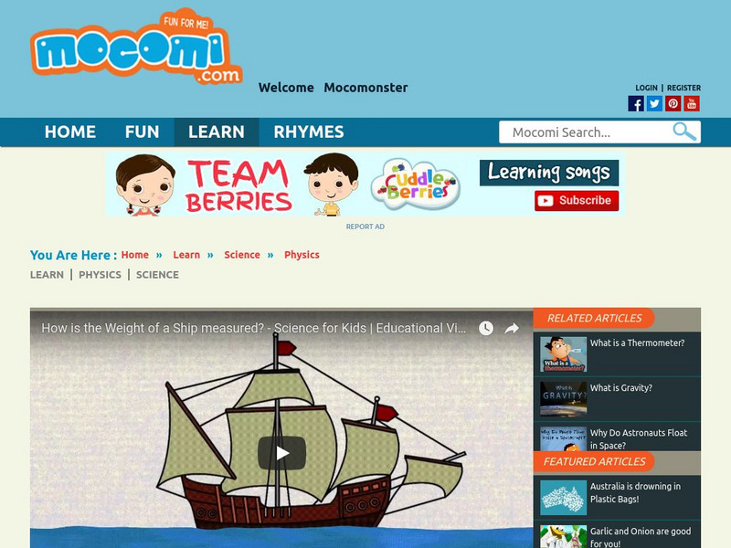 Mocomi: How Is the Weight of a Ship Measured? Instructional Video