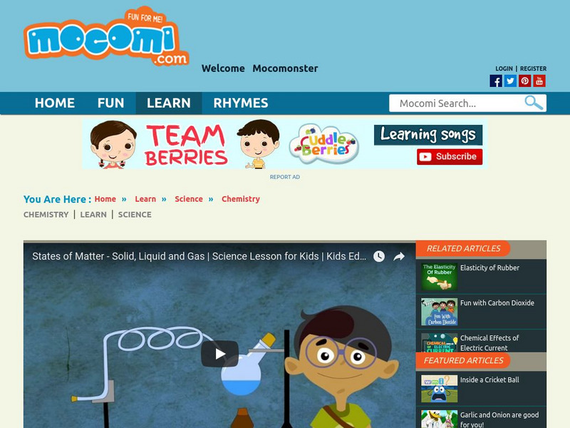 Mocomi: States of Matter: Solid, Liquid, Gas Instructional Video Mocomi: States of Matter: Solid, Liquid, Gas Instructional Video