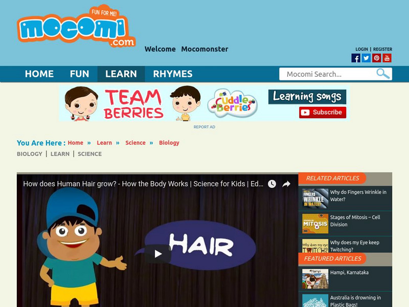 Mocomi: Human Hair Facts Instructional Video Mocomi: Human Hair Facts Instructional Video