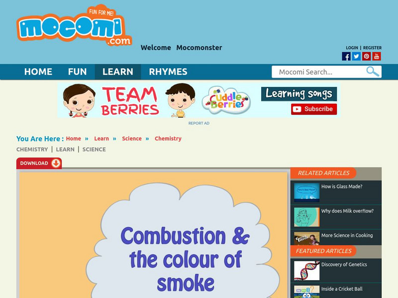 Mocomi: Combustion and the Color of Smoke Unit Plan Mocomi: Combustion and the Color of Smoke Unit Plan