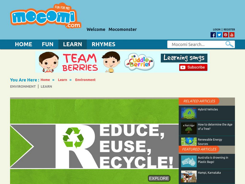 Mocomi: Reduce, Reuse, Recycle! Website Mocomi: Reduce, Reuse, Recycle! Website