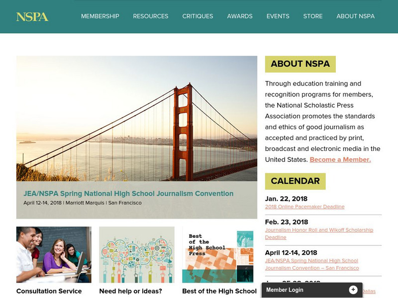 National Scholastic Press Association Website National Scholastic Press Association Website