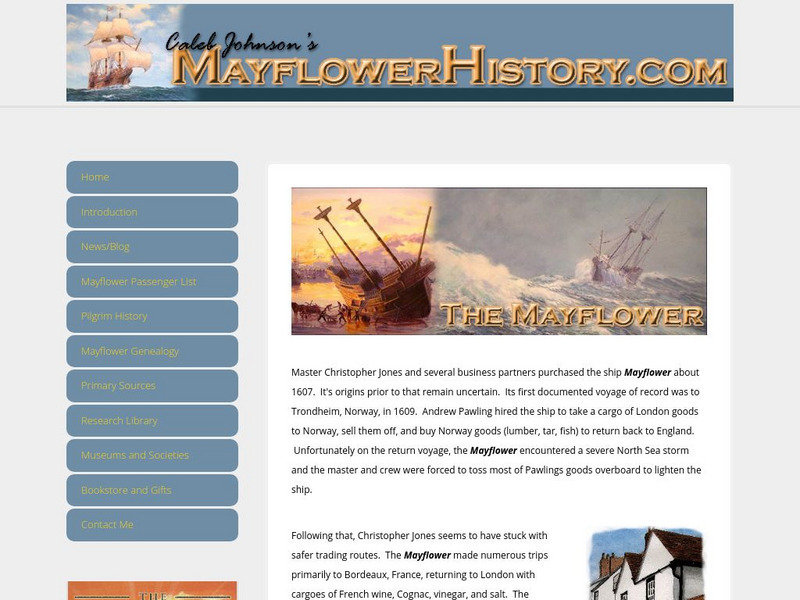 Mayflower history.com: History of the Mayflower Handout Mayflower history.com: History of the Mayflower Handout