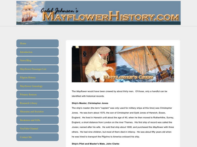Mayflower history.com: Mayflower's Crew Handout