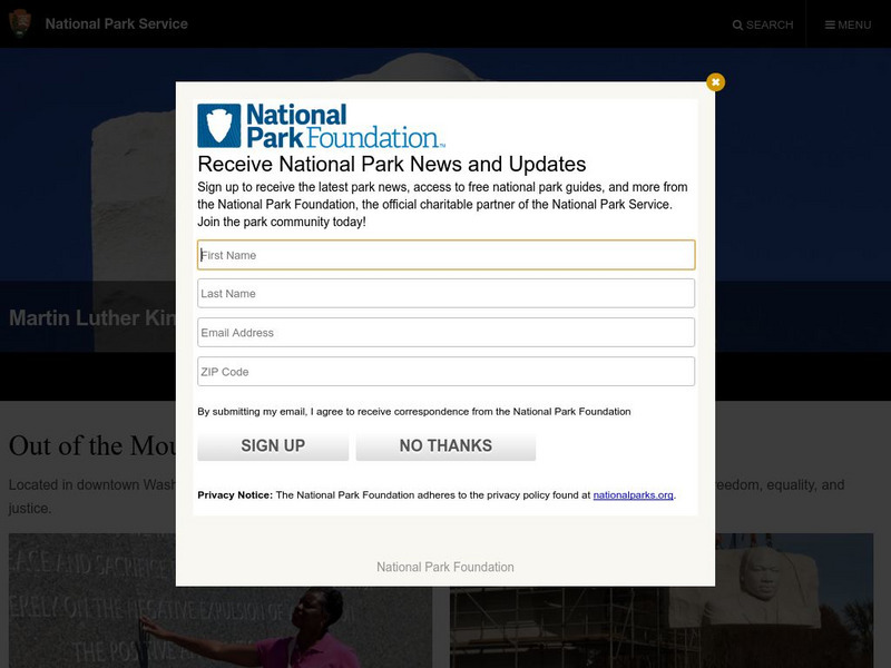 National Park Service: Martin Luther King Jr. Memorial Website National Park Service: Martin Luther King Jr. Memorial Website
