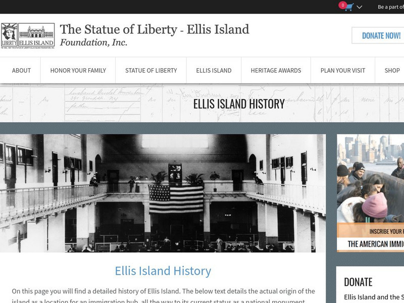 Statue of Liberty Ellis Island Foundation: Ellis Island History Handout Statue of Liberty Ellis Island Foundation: Ellis Island History Handout