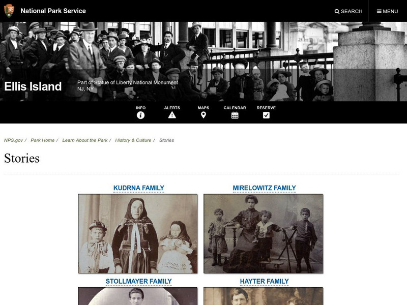 National Park Service: Ellis Island: Immigrant Stories Website National Park Service: Ellis Island: Immigrant Stories Website
