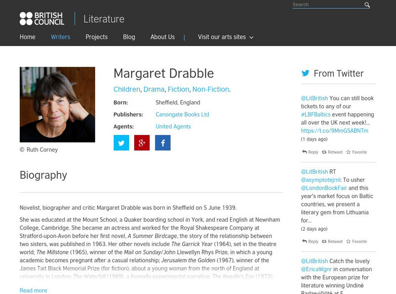 British Council: Margaret Drabble Website