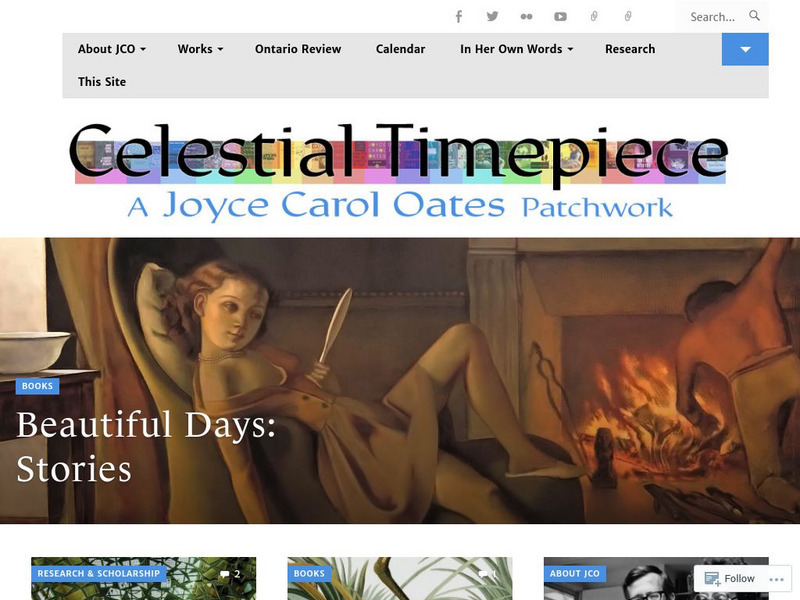 Celestial Timepiece: A Joyce Carol Oates Home Page Activity