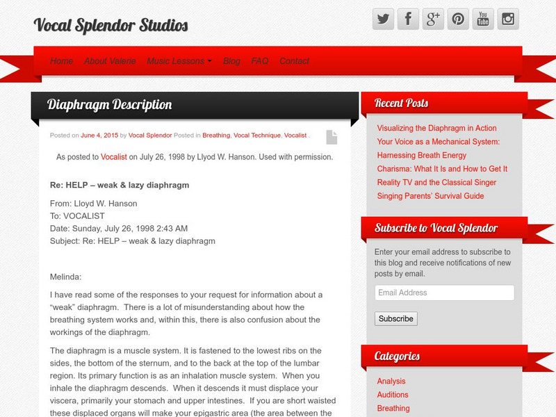 Diaphragm Description Website Diaphragm Description Website