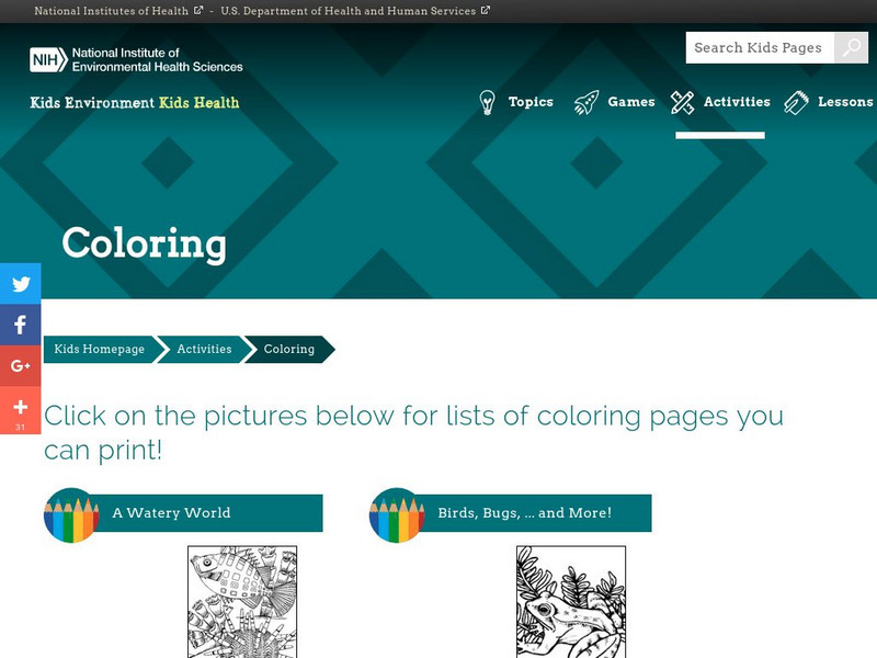 Niehs: Kids' Pages: Coloring Website Niehs: Kids' Pages: Coloring Website