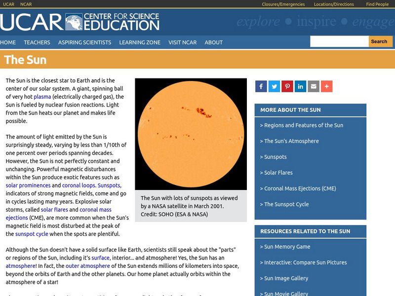 Ucar: The Sun Website Ucar: The Sun Website