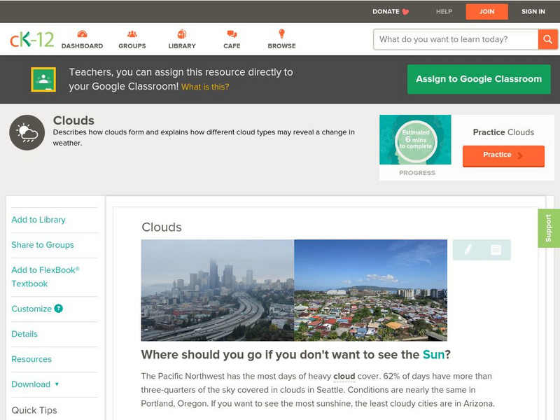 Ck 12: Earth Science: Clouds Unit Plan