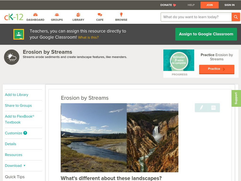 Ck 12: Earth Science: Erosion by Streams Unit Plan Ck 12: Earth Science: Erosion by Streams Unit Plan