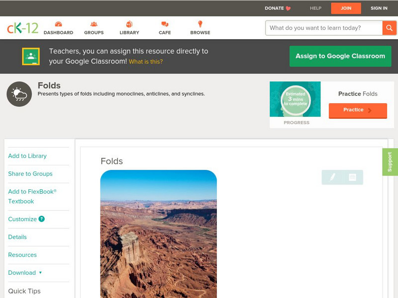 Ck 12: Earth Science: Folds Unit Plan Ck 12: Earth Science: Folds Unit Plan