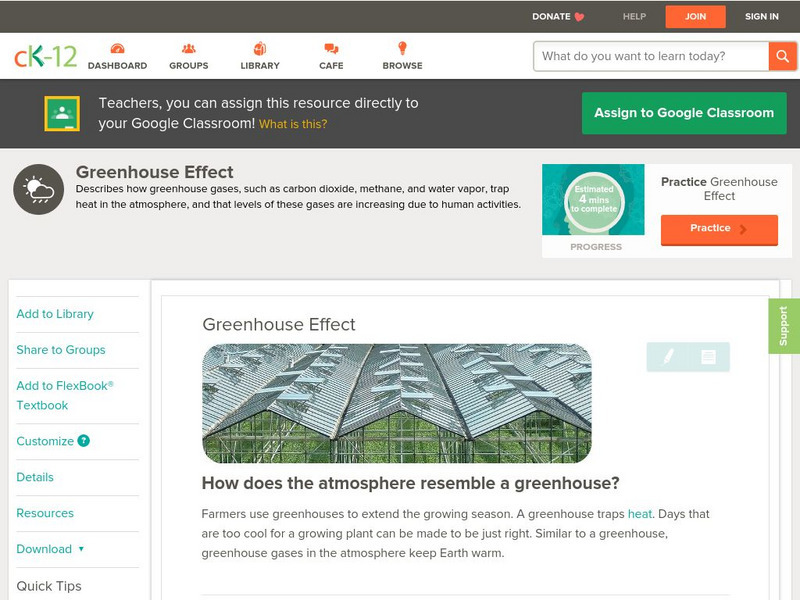 Ck 12: Earth Science: Greenhouse Effect Unit Plan Ck 12: Earth Science: Greenhouse Effect Unit Plan