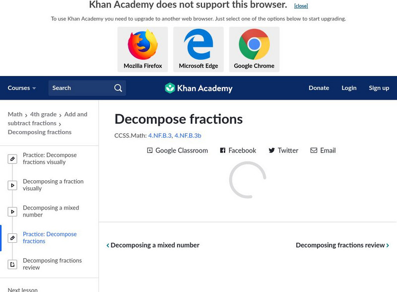 Khan Academy: Decompose Fractions Unit Plan Khan Academy: Decompose Fractions Unit Plan