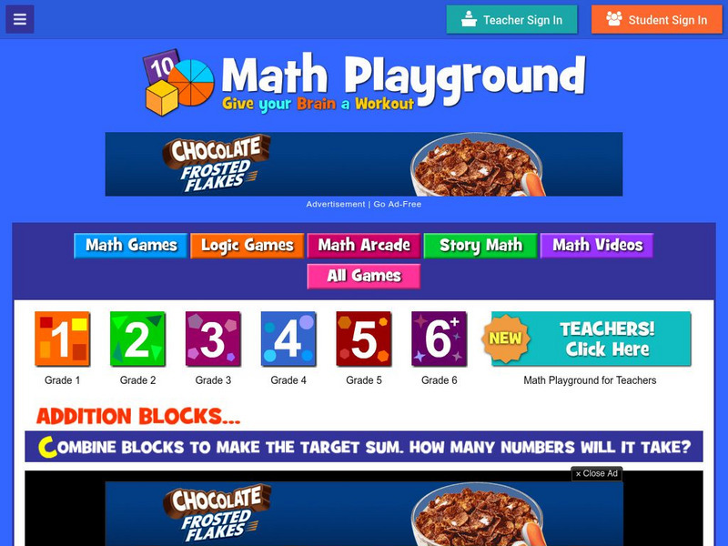 Math Playground: Addition Blocks Interactive Math Playground: Addition Blocks Interactive