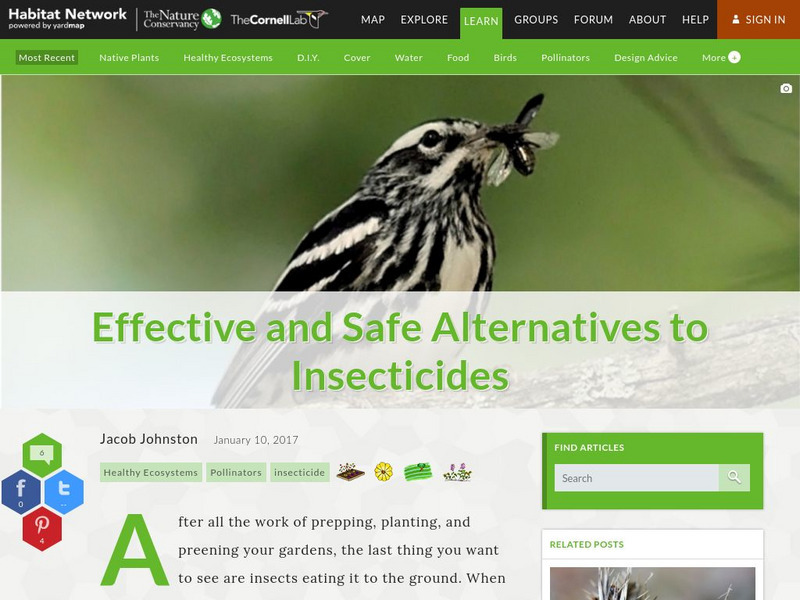 Habitat Network: Effective and Safe Alternatives to Insecticides Article Habitat Network: Effective and Safe Alternatives to Insecticides Article