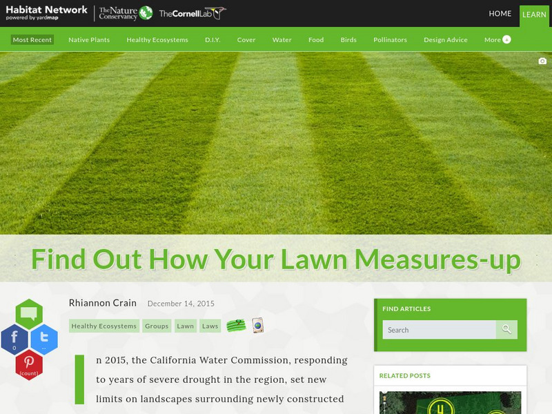 Habitat Network: Find Out How Your Lawn Measures Up Article Habitat Network: Find Out How Your Lawn Measures Up Article