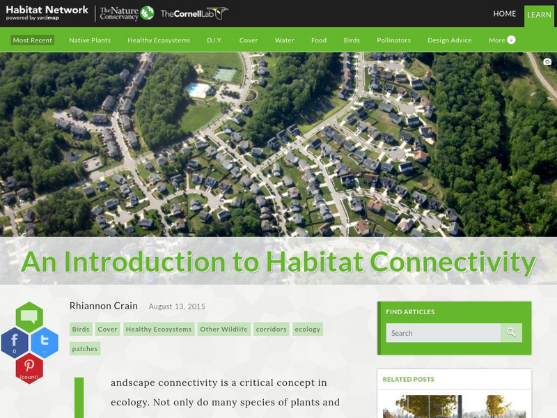 Habitat Network: An Introduction to Habitat Connectivity Article Habitat Network: An Introduction to Habitat Connectivity Article