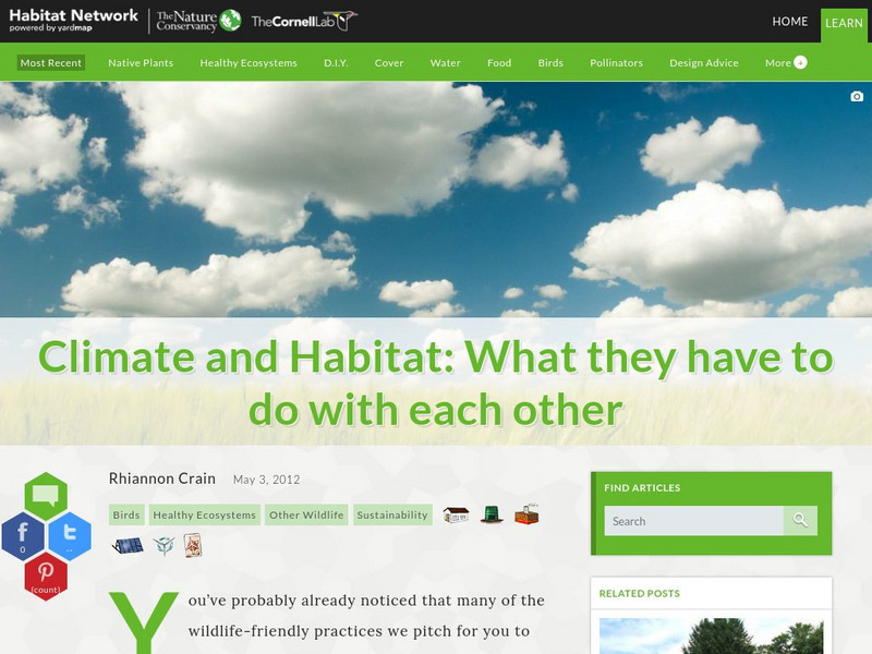 Habitat Network: Climate and Habitat: What They Have to Do With Each Other Article Habitat Network: Climate and Habitat: What They Have to Do With Each Other Article