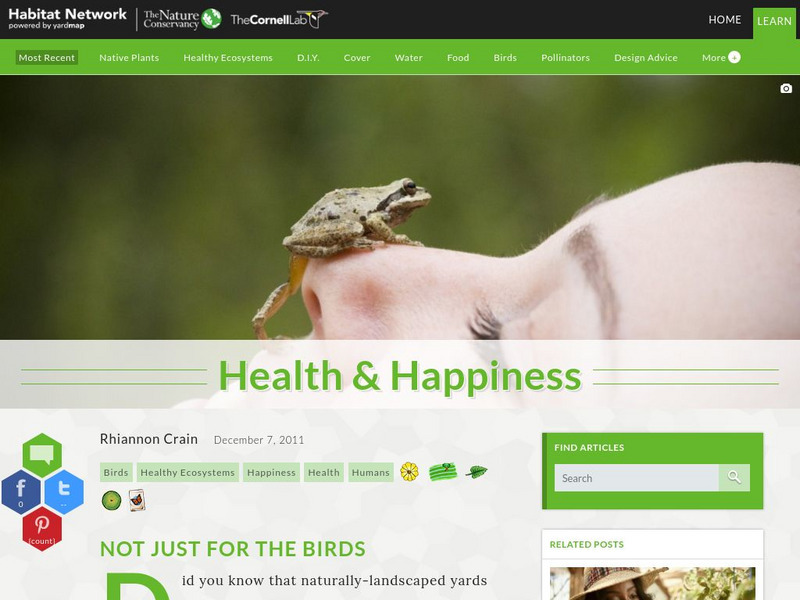 Habitat Network: Health & Happiness Article Habitat Network: Health & Happiness Article